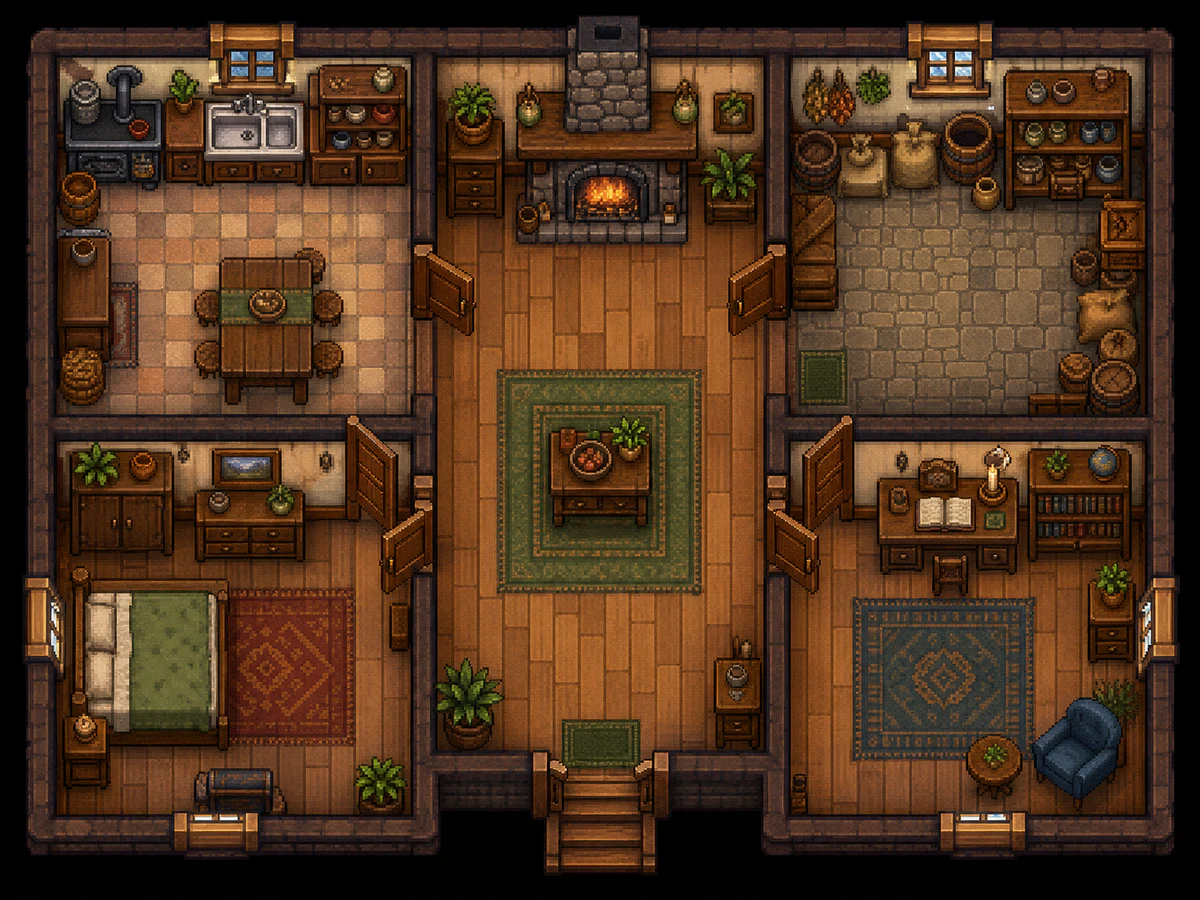Cozy Farmhouse Interior