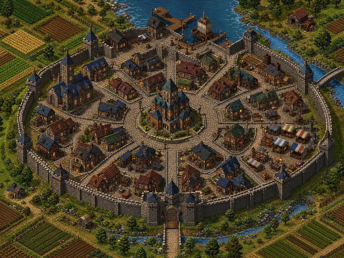 Layered Trade Town